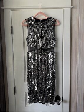 Gianni Bini Silver Sequin Dress